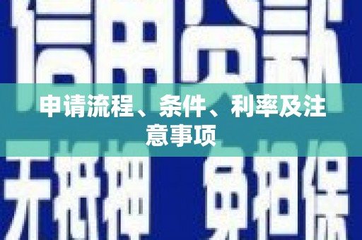 渭南申请流程、条件、利率及注意事项