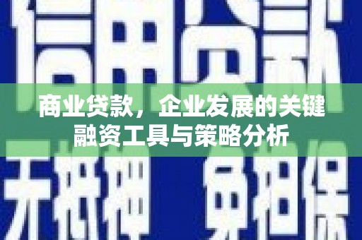 渭南商业贷款，企业发展的关键融资工具与策略分析
